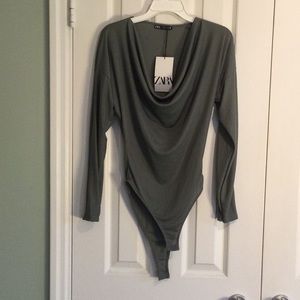 Zara cowl neck body suit